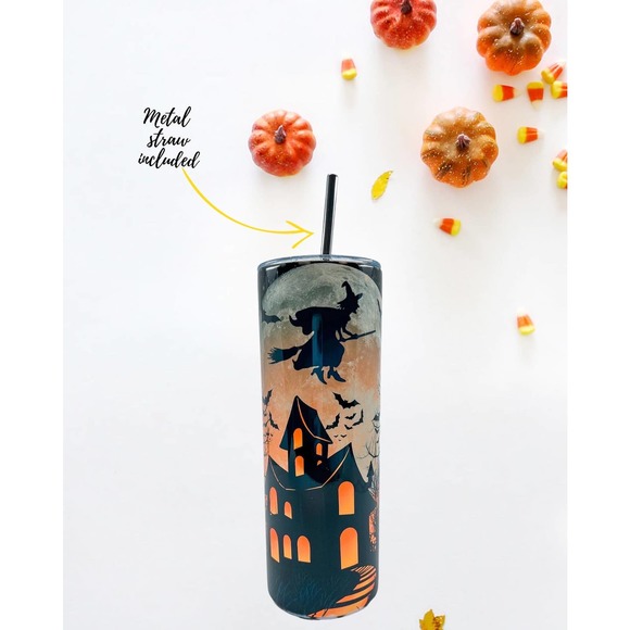 Halloween Personalized 20 Oz Stainless Steel Tumbler - Picture 2 of 4